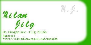 milan jilg business card